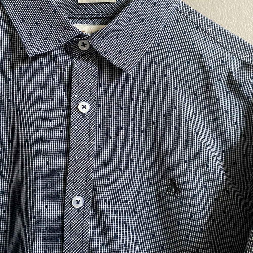 Original Penguin Heritage Slim Fit Men’s Long Sleeve Button Front Shirt - Picture 2 of 4